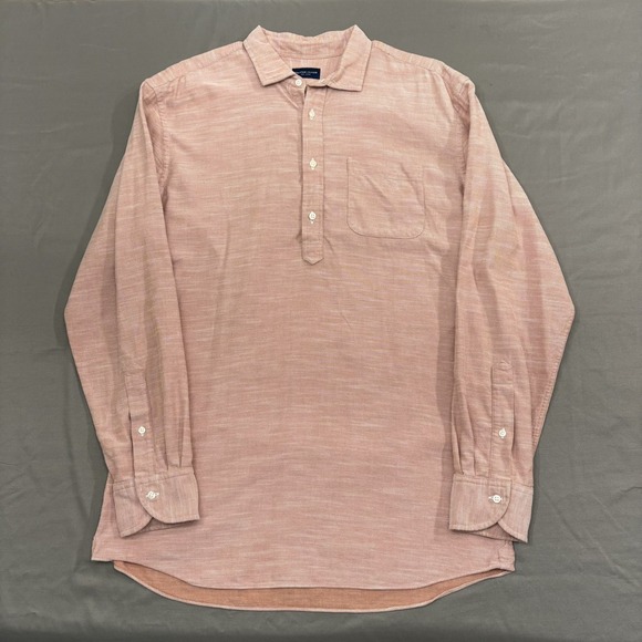 Proper Cloth Other - Proper Cloth Custom Mens Popover Shirt XL Slim L Classic Pink Melange LS